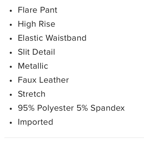 FASHION NOVA METALLIC FLARE PANTS - Picture 5 of 6